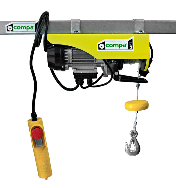 Paranco elettrico COMPA LIFTER100/200kg + Bandiera per paranco BAND 600-750