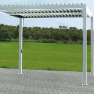 Gazebo alluminio tennessee manuale bianco m3x3h2.5