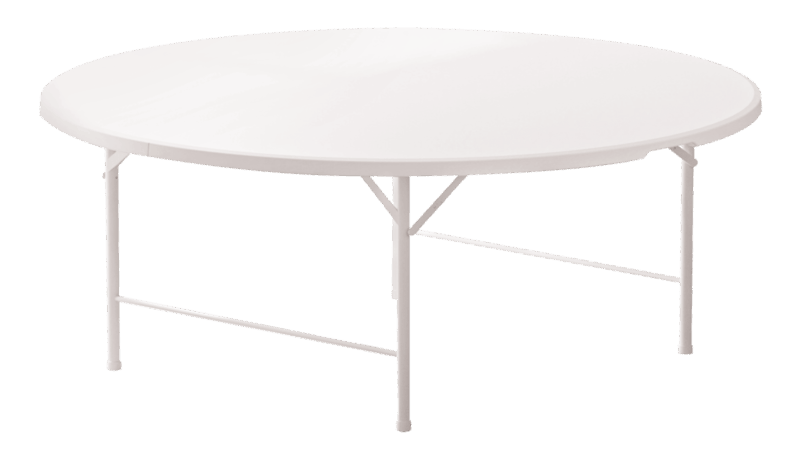Tavolo circolare Ø 152 cm in HDPE e acciaio pieghevole - TP-152